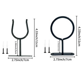 Ticway 1 Set Baseball Bat Wall Mount Metal Holder for Bat & Ball Display