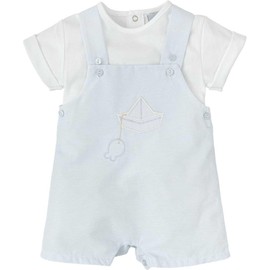 BABIDU Unisex Baby Set for Children with Dungarees, lightblue
