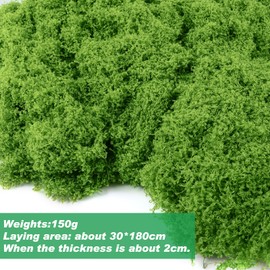 Draupnir Draupnir Fake Green Moss for Potted Plants, 5.3OZ Moss Decor Artificial Faux Moss for Crafts Preserved Moss for DIY Decorative Moss Table Centerpieces Decor Fairy Garden Floral Wedding (150g)