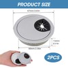 2 Pack 60mm Zinc Alloy Desk Cable Grommet Kit, Computer