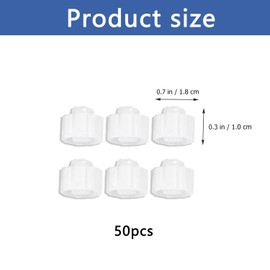 Plug Luer Lock Cap Tip Caps for End Cap, 50Pcs Dispensing Plug Adapter Dispensing Tip Cap,Dispensing Plug Adapter End Cap End Cap Dispensing Cap,Plug Adapter Connector Cap Dispensing Cap End Cap,White
