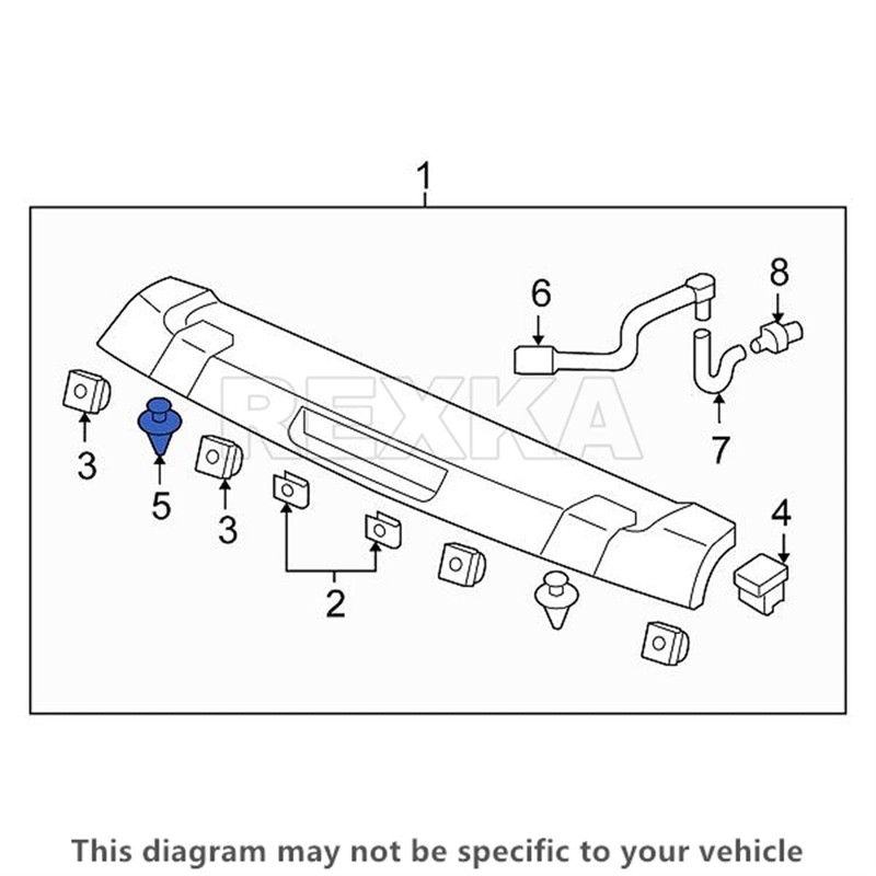 Rexka Tailgate Garnish Clips for Honda Acura 91513-SJK-003 Accord Civic