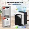 4-Pack C300 Replacement Filter Compatible with MOOKA C300 Air Purifier