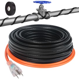 FYSFLYA 50FT Heat Tape for Water Pipes，-40°F Anti-Freeze De-Icing Heating Tape, Pipe Insulation Heating Cable for Insulation/Roof Snow Removal, Gutter Heating Cable, Heated Water Hose 120V 5W/ft