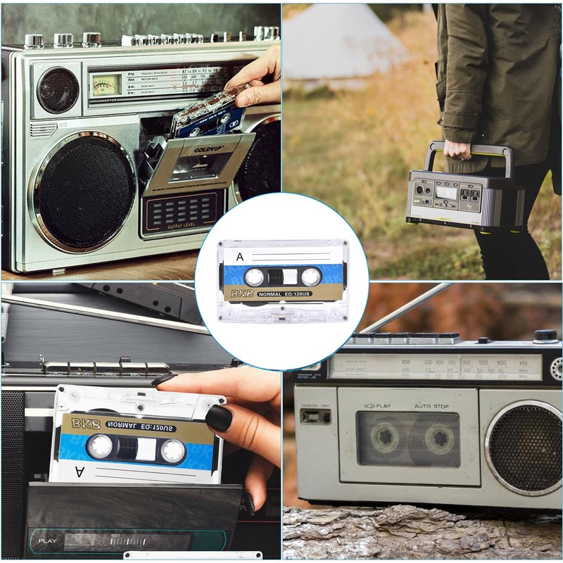 Pack of 10 empty audio cassettes, low noise audio cassettes,