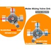 WHK Water Mixing Valve Hot Cold Water Mixer, Inlets and