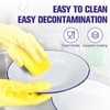 UKCOCO 4 Pcs Small Enamel Plates, 6.3 Inch/16cm Retro White