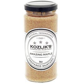 Kozlik's Canadian Amazing Maple Mustard, 6 Pack of 8 oz Jars Each, Sweet and Spicy, Kosher, Non-GMO, Gluten-Free