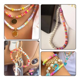 Beadthoven 10 Strands 6mm Clay Beads Bracelet Making Kit Heishi Beads Frosted Imitated Jelly Colorful Flat Beads Disc Beads Preppy Clay Beads for Jewelry Making Necklaces DIY Supplies