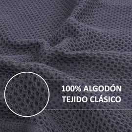 U Chef Toallas de Cocina de Algodón 12x12pulgadas, Trapos Tejidos Gofre Ultra Suaves, Paños de Limpieza Absorbentes y de Secado rápido, Ideales para Cocinar, Limpiar, Lavado y Secado de Platos. (6)