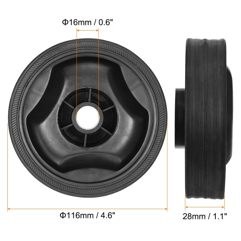 PATIKIL 4.6" Air Compressor Wheels, 2 Pack Universal Air Compressor