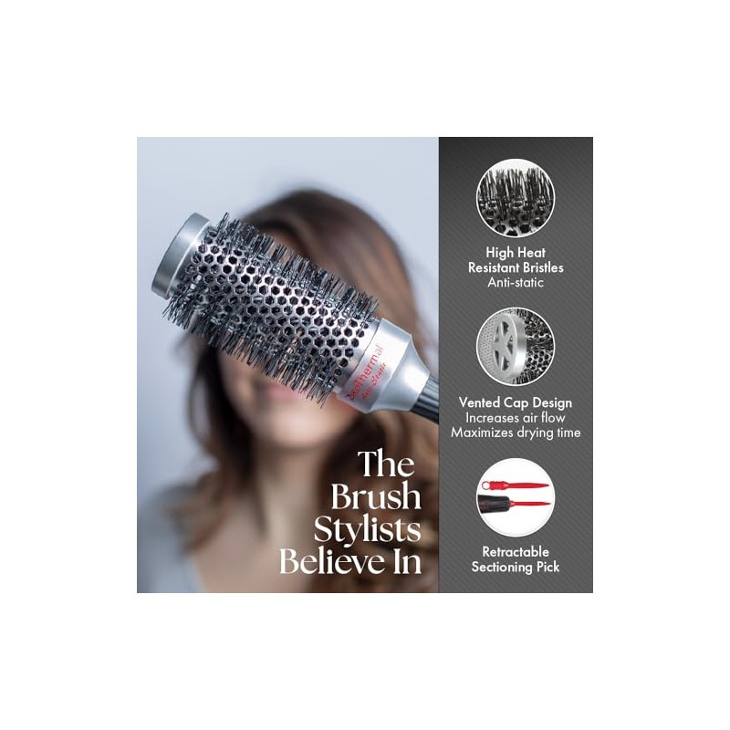 Olivia Garden ProThermal Professional Anti-Static Collection Brush (T-25 1")