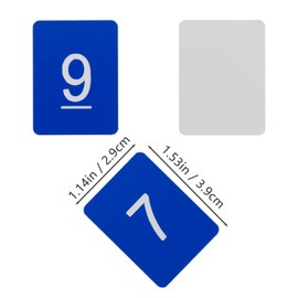 StayMax Rectangle Plastic Numbered Tags Number Disc Number Token (0-25, Blue)