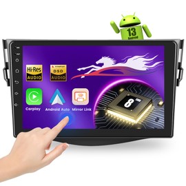 [Qualcomm 8-core 4+64GB] Car Stereo for Toyota RAV4 2007-2012 with 9-Inch Touchscreen, Android 13 Car Radio Wireless Carplay Android Auto BT5.1/DSP/Hi-Res Audio/WiFi/SWC/GPS/OTA