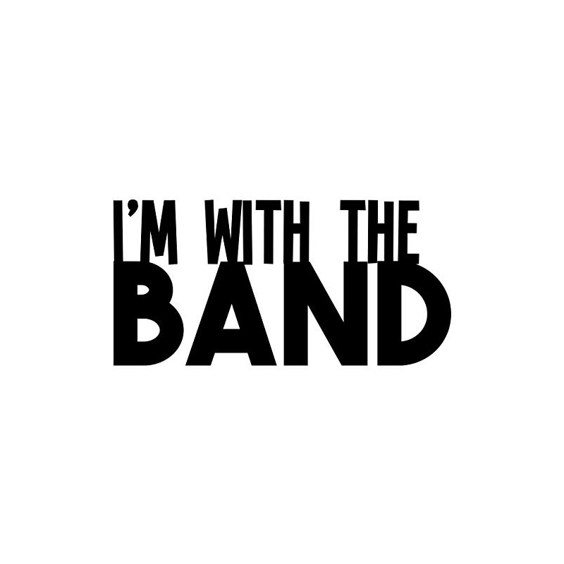I am With The Band Vinyl Decal, Marching Band Bumper