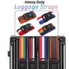 Kofferbänder,koffergurte 4 stück, kofferband auffällig, Luggage Strap with Combination Lock,