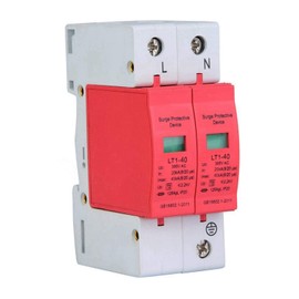 Surge Protector, 2P 20KA Home Voltage Surge Arrester Protection Device Low Voltage Protection Device (2P40KA)