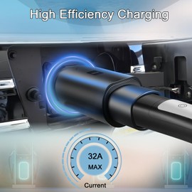 GUWIEYG para NACS a GB/T((Autos con Conector de China como BYD, JAC) Adaptador Carga de vehículo eléctrico Compatible con NACS Destination Charger, Conector móvil, Conector Pared