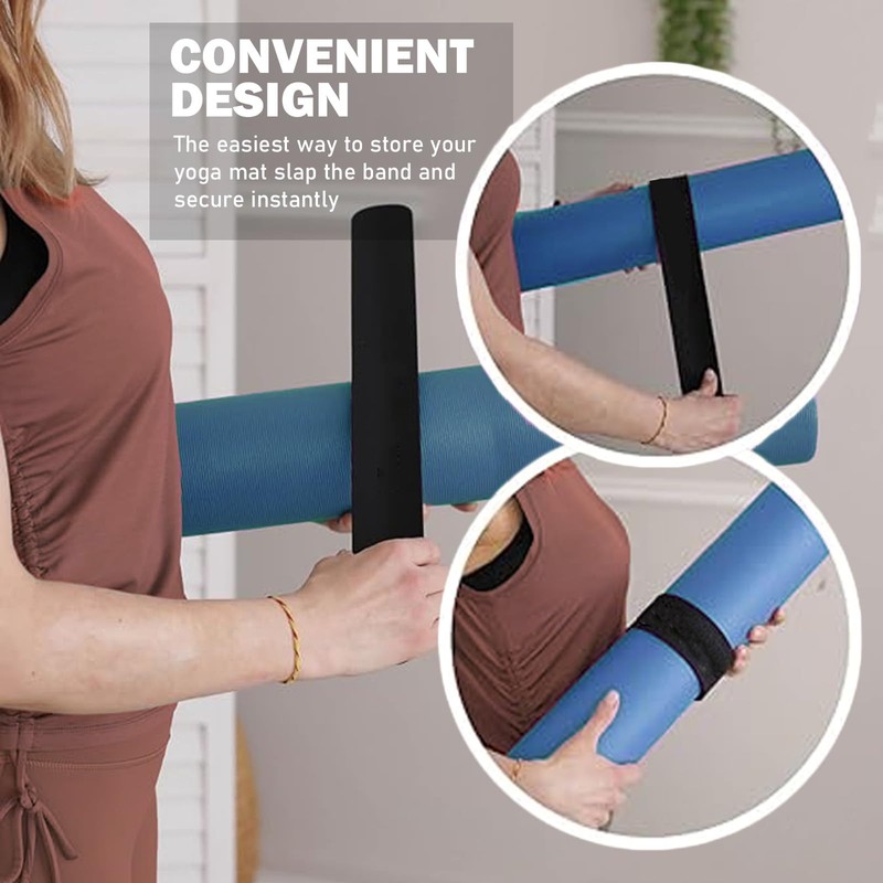 Risipu Yoga Mat Strap Slap Band, One Snap Keep Exercise