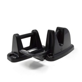 Mystatic BLACK DOOR CLIP FOR STATIC CARAVAN CATCH RETAINER HOLDER DOOR LEVER TOURING BOAT