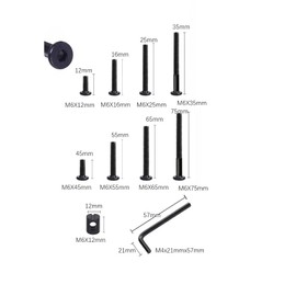 32Set Baby Bed Frame Bolts，Crib Screws Hardware Replacement Kit-M6x12mm/16mm/25mm/35mm/45mm/55mm/65mm/75mm Hex Drive Socket Cap Screws Barrel Nuts. (Bronze)