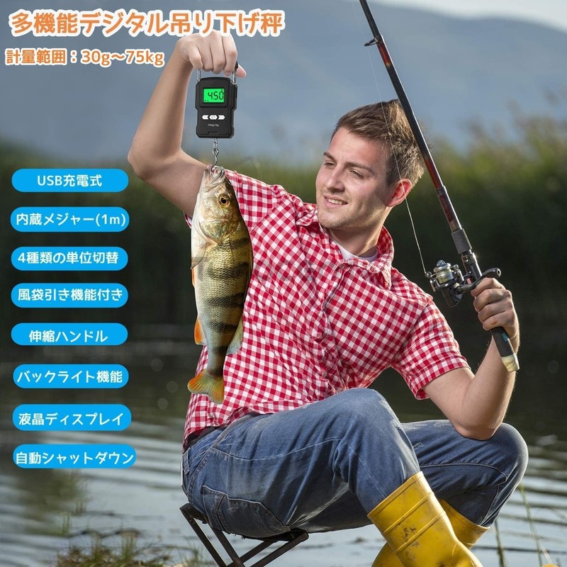 Digital Hanging Scale & Built-in Measure for Travel, Luggage Scale,