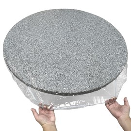 Clear Vinyl Round Fitted Tablecloth Elastic Edged Table Cloth ，Plastic Table Cover Protector+Clear Oval Tablecloth+Elastic Edge Fit+52x76 Inches+PVC Material+Indoor and Outdoor Use