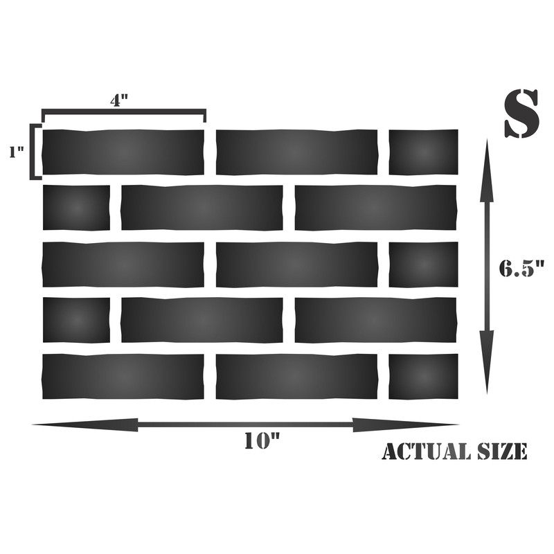 Large Reusable Brick Stencil 24.5cm x 16.5cm