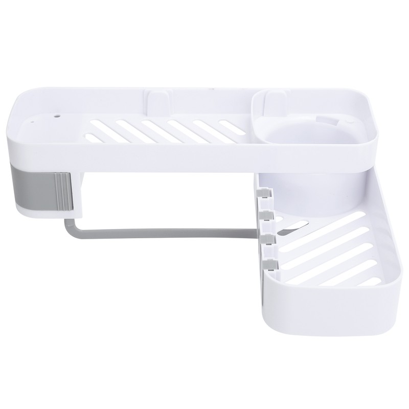 No Drilling Corner Shower Shelf Wall Mounted Bathroom Storage Rack
