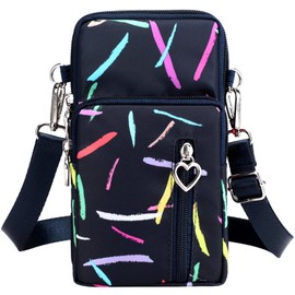 BIAOTIE Lightweight Small Crossbody bags Cell Phone Purses Travel Pouch Shoulder Bag for Women, Black Colorbar