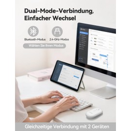 TECKNET Wireless Bluetooth Mouse White