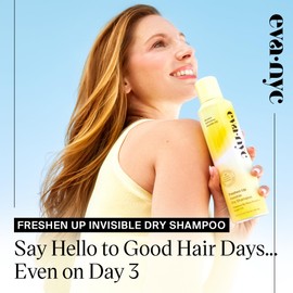 Eva NYC Freshen Up Invisible Dry Shampoo with Argan Oil & Rice Starch for All Hair Types, Non-Toxic, GMO-Free Cleansing Formula