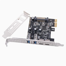 Buerjia Type C USB 3.2 Gen1 5Gbps PCIE Card Adapter PCI Express Board 2x USB A Port + 2x Type-C Port/USB3.2 PCI-E Expansion Card