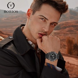 RORIOS Mens Sports Watches Waterproof Digital Watch with Alarm Timer Multifunction Luminous Wristwatches for Boy Men Electronic Men's Watches
