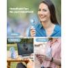 AaoLin Foldable Hand Held Fan USB Rechargeable, 4 Speeds Mini