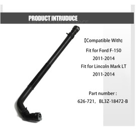 FITIPICI HVAC Heater Hose Assembly Compatible with Ford F-150 2011-2014 Lincoln Mark LT 2011-2014 Replace 626-721 (626-721)