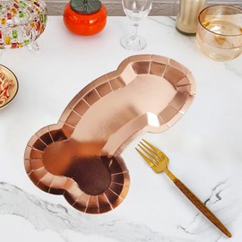 AQUGOO 8 Pcs Disposable Paper Plates Funny Paper Plates Bachelorette Party Plates Bridal Showers Wedding Decoration Bachelor Party Supplies (Golden)