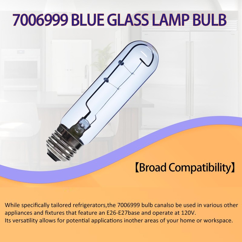 Parzuozenney Upgrade 7006999 Blue Glass Lamp Bulb Replacement for E26