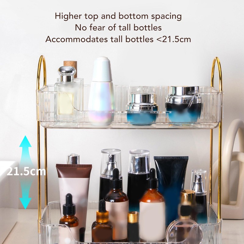 Double Layer Makeup Stand Modern Light Luxury 2 Tier Makeup