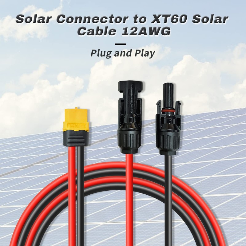 Solar Charging Cable Solar Cable 0.6 m / 3 m,