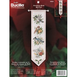 Christmas Birds Bell Pull Bucilla Counted Cross Stitch Kit 84864