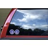 StickerTalk Mirrored Paw Prints with Cougar Mascots Vinyl Stickers, 2.75