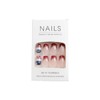 24Pcs Independence Day Press on Nails Short Square Nails French