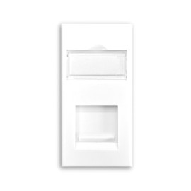 Evoges CAT6A UTP RJ45 Ethernet Module – White 25x50mm Data Outlet, Unshielded, Toolless IDC Punch Down – Ideal for Structured Cabling, Wall Plates & Faceplates