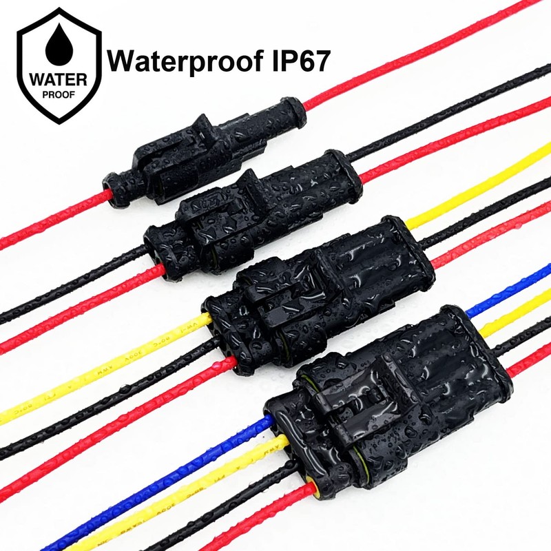 Twippo 18 AWG Waterproof Wire Connectors Automotive Electrical Connectors Quick