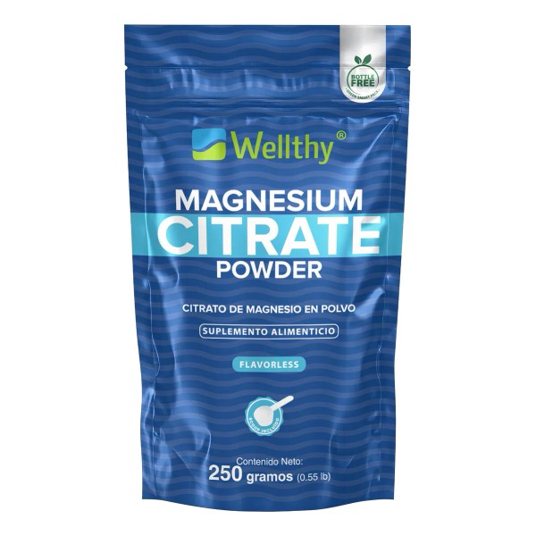 Citrato De Magnesio En Polvo Sin Sabor 250gr 25 Serv