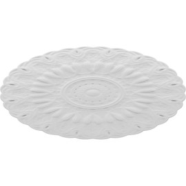 Ekena Millwork ROSC080X040AVAUF 8" W x 4" H x 5/8" P Jumbo Ava Rosette, White