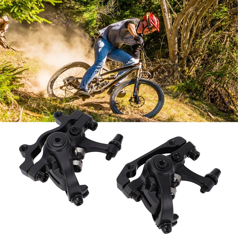 2PCS Bike Disc Brake Kit Aluminum Alloy Bilateral Drive Mechanical