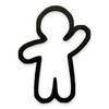 Waving Gingerbread Man Cookie Cutter with Easy to Push Design