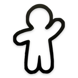 Waving Gingerbread Man Cookie Cutter with Easy to Push Design (4 inch)